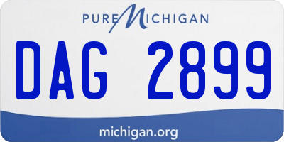 MI license plate DAG2899