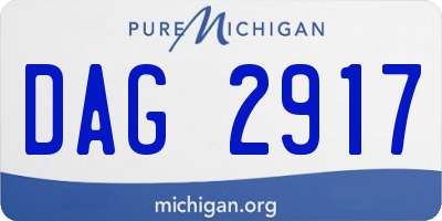 MI license plate DAG2917