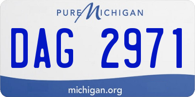MI license plate DAG2971