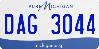 MI license plate DAG3044