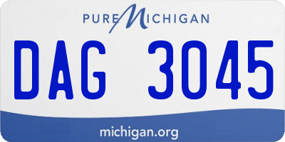 MI license plate DAG3045