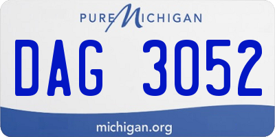 MI license plate DAG3052