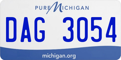 MI license plate DAG3054