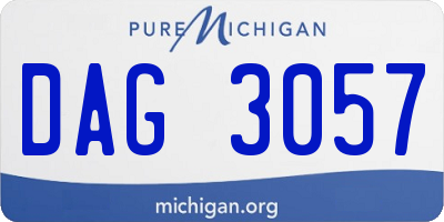 MI license plate DAG3057