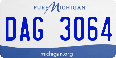 MI license plate DAG3064