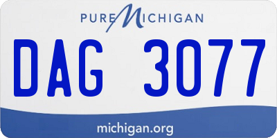 MI license plate DAG3077