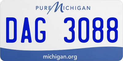 MI license plate DAG3088