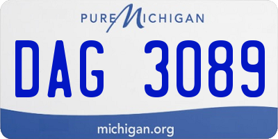 MI license plate DAG3089