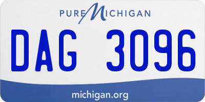 MI license plate DAG3096