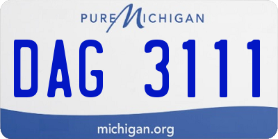 MI license plate DAG3111