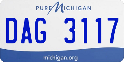 MI license plate DAG3117