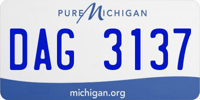 MI license plate DAG3137