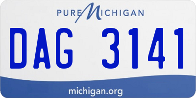 MI license plate DAG3141