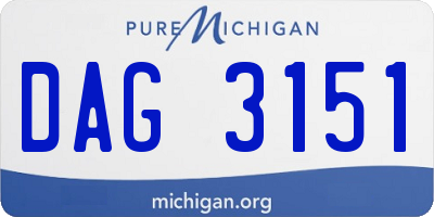 MI license plate DAG3151