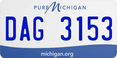 MI license plate DAG3153