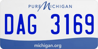 MI license plate DAG3169