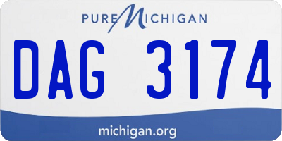 MI license plate DAG3174