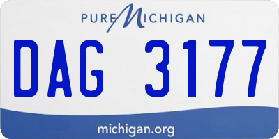 MI license plate DAG3177