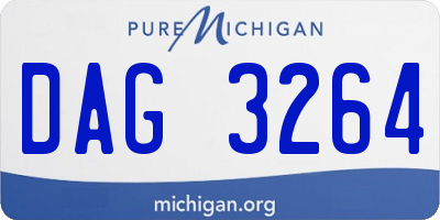 MI license plate DAG3264