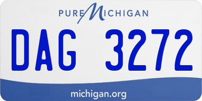 MI license plate DAG3272