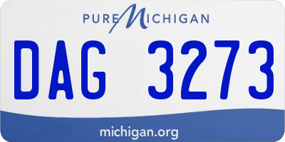 MI license plate DAG3273