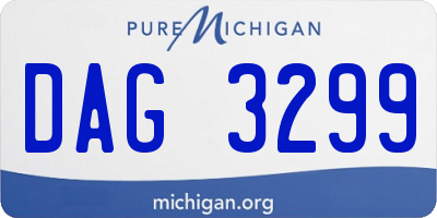 MI license plate DAG3299