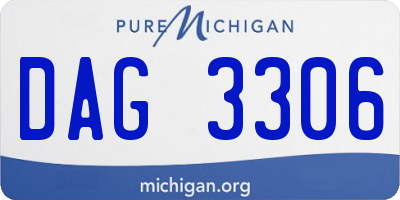 MI license plate DAG3306