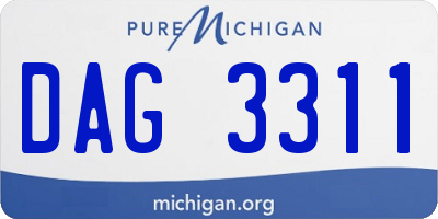 MI license plate DAG3311
