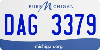 MI license plate DAG3379