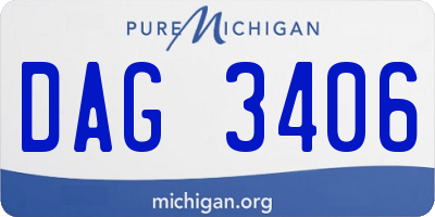 MI license plate DAG3406