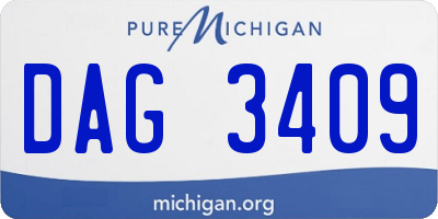 MI license plate DAG3409