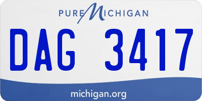 MI license plate DAG3417