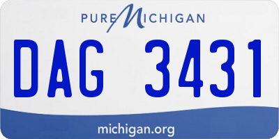 MI license plate DAG3431