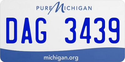MI license plate DAG3439