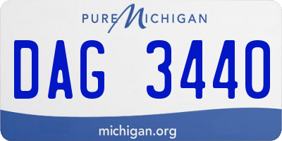 MI license plate DAG3440