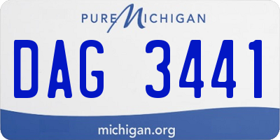 MI license plate DAG3441