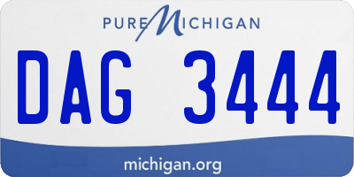 MI license plate DAG3444