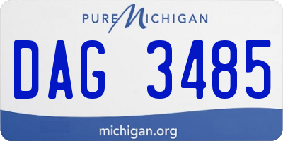 MI license plate DAG3485