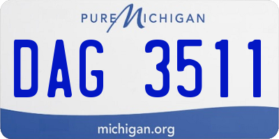MI license plate DAG3511