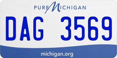 MI license plate DAG3569