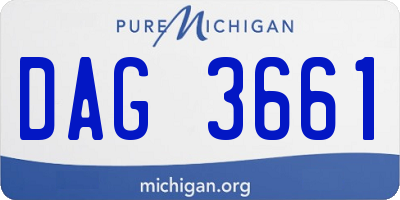 MI license plate DAG3661