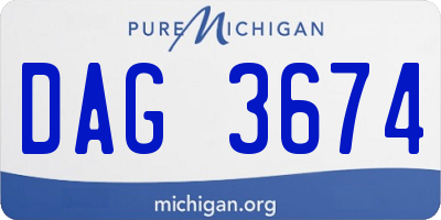 MI license plate DAG3674