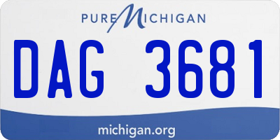 MI license plate DAG3681
