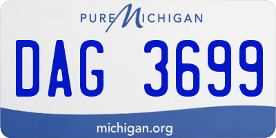 MI license plate DAG3699