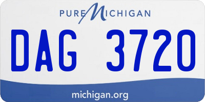 MI license plate DAG3720