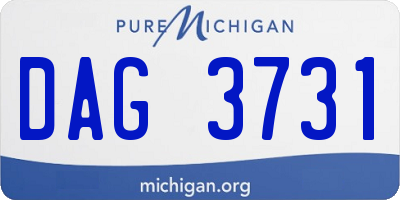 MI license plate DAG3731