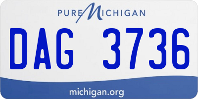 MI license plate DAG3736