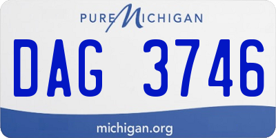 MI license plate DAG3746