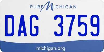 MI license plate DAG3759