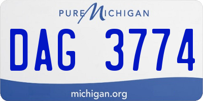 MI license plate DAG3774